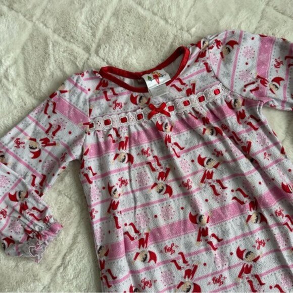 The Elf on the Shelf | Flannel Long Sleeve Clarice Nightgown | Size 4 - Picture 4 of 9